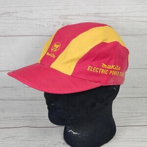 Makita Electric Power Tools Cycling Cap Hat Men's Red Yellow Japan *Dingy